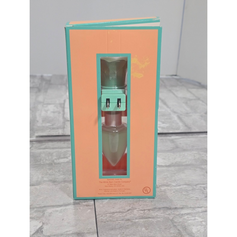 NOS The White Barn Candles Co Fragrance Warmer and Bulb Cucumber Melon NEW - Picture 4 of 6